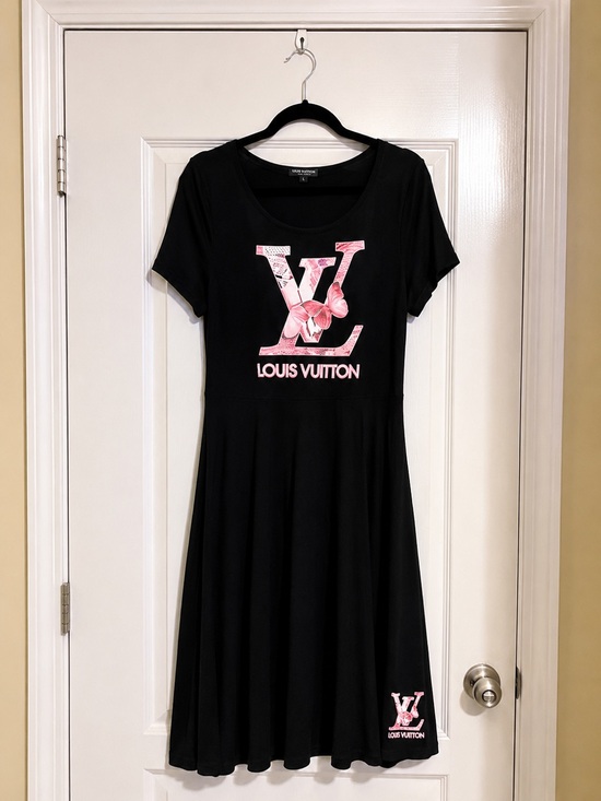 custommade Dresses & Skirts - Black Dress with Pink Logo